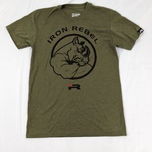 Iron Rebel Men's Sz XS Green Short Sleeve T- Shirt Gym Bodybulding Fitness